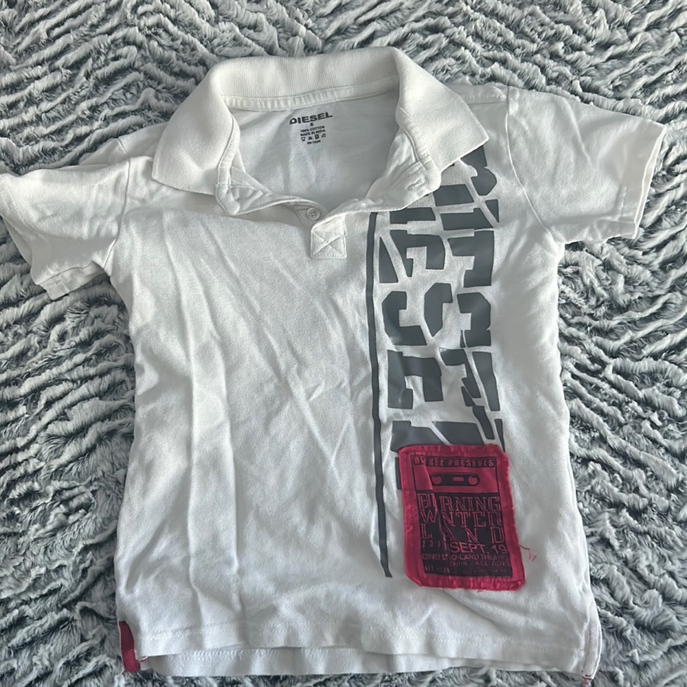 White polo Shirt needs ironing